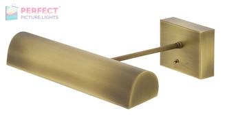 Battery Operated Classic LED 14" Antique Brass Picture Light