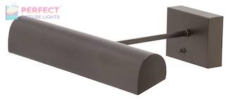 Battery Operated Classic LED 14" Mahogany Bronze Picture Light