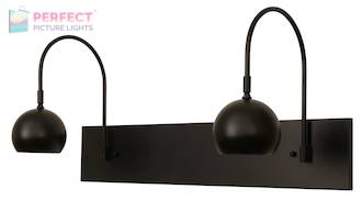 Direct Wire Halo double shade LED picture light in black