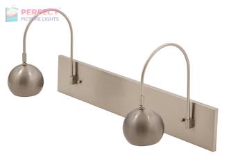 Direct Wire Halo double shade LED picture light in satin nickel