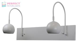 Direct Wire Halo double shade LED picture light in white