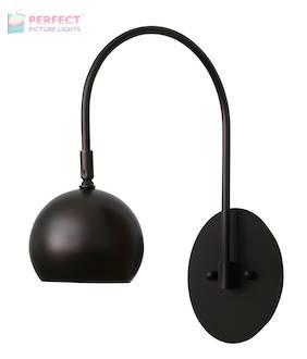 Direct Wire Halo single shade LED picture light in mahogany bronze