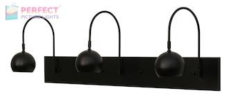 Direct Wire Halo triple shade LED picture light in black