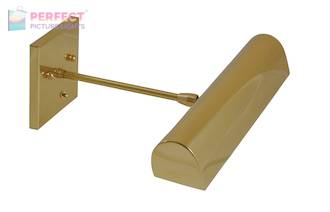 Direct Wire Traditional 14" Polished Brass Picture Light