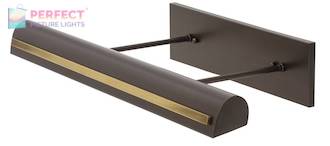 Directwire Traditional 24" LEDZ Picture Light with Rivet Motif (Ball & Strap) in Mahogany Bronze