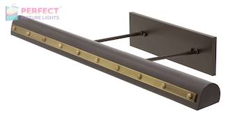 Directwire Traditional 36" LEDZ Picture Light with Rivet Motif (Ball & Strap) in Mahogany Bronze