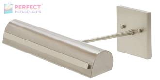 Directwire Traditional 14" LEDZ Picture Light with Strap Motif in Satin Nickel