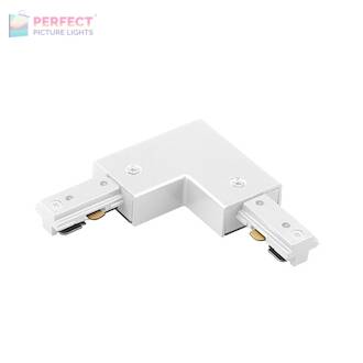 J Series Left L-Connector in White