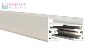 L Series Track - Six Foot Track with 2 Endcaps in White