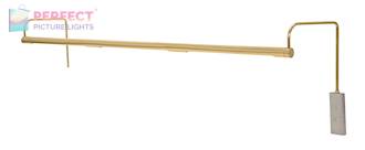 Slim-Line 43" LED Picture Light in Polished Brass