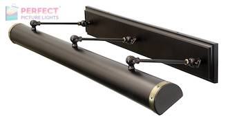 Steamer Direct Wire 42" picture light in Mahogany Bronze