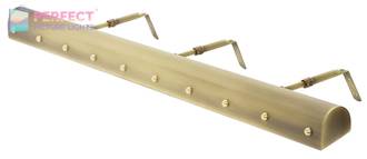 Traditional 36" Picture Light with Ball Motif in Antique Brass