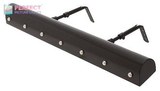 Traditional 24" Picture Light with Ball Motif in Black