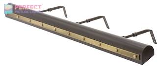 Traditional 36" Picture Light with Rivet Motif (Ball & Strap) - Mahogany Bronze