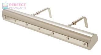 Traditional 24" Picture Light with Rivet Motif (Ball & Strap) - Satin Nickel
