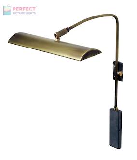 Zenith 12" LEDZ picture light in Antique Brass